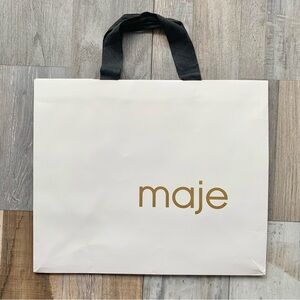 Maje Shopping Paper Gift Tote Bag 19.5x16x10